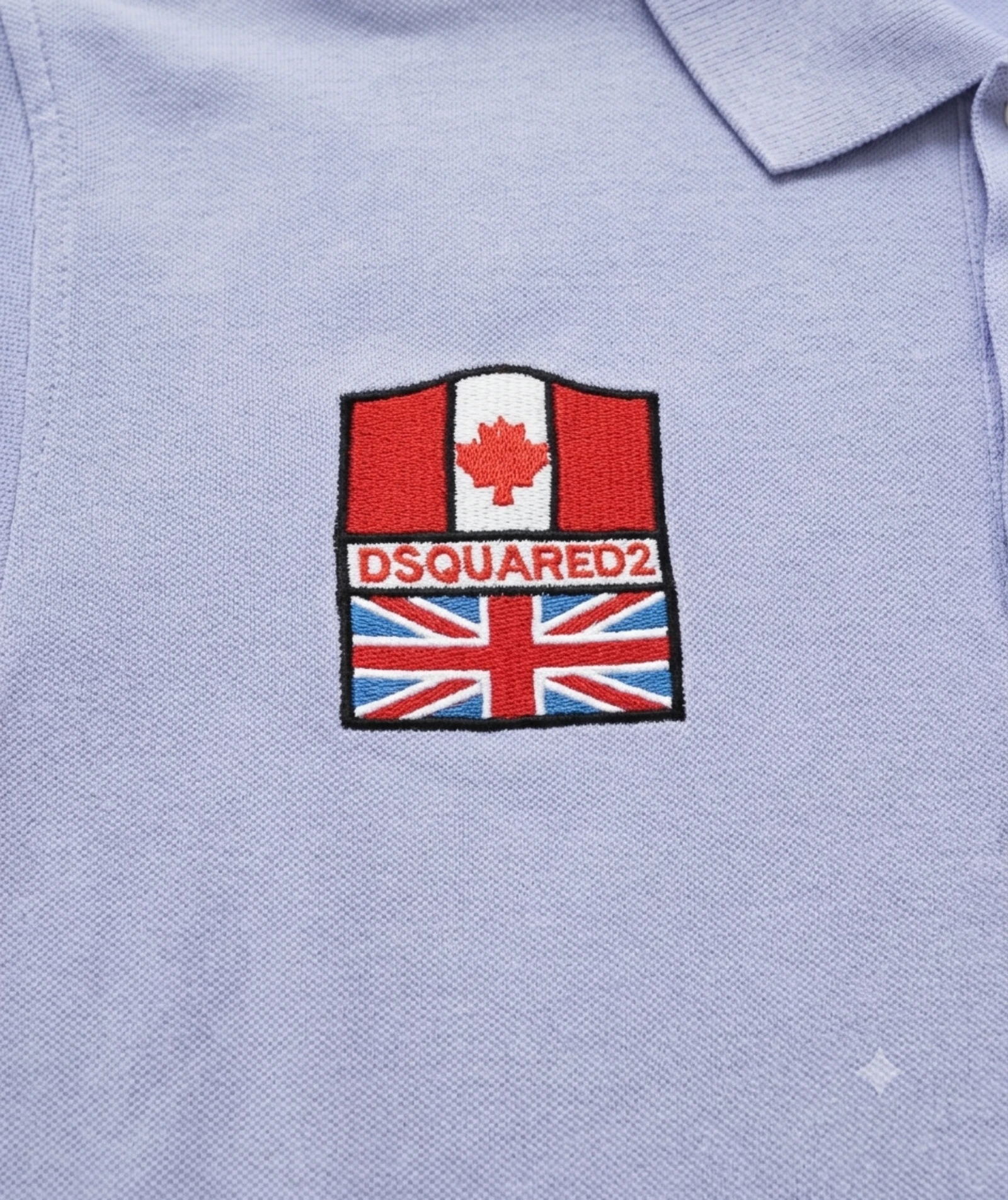 Polo Dsquared2 lavanda com patches e bordados - Tamanho S – photo 2